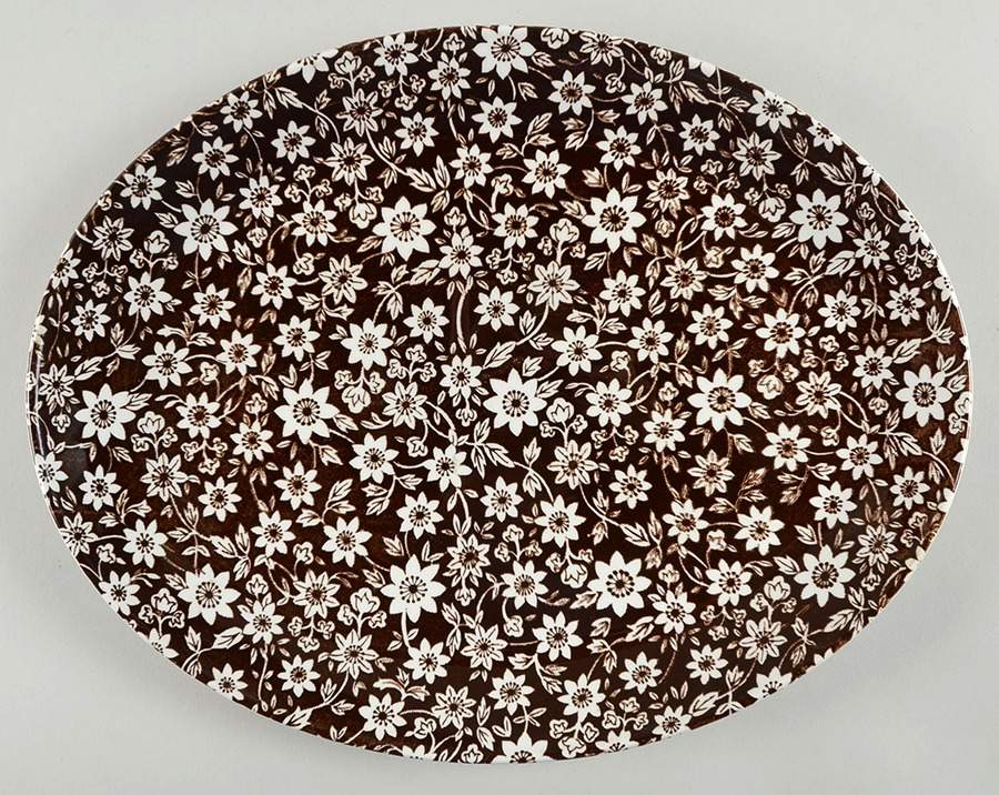 Country Cupboard Brown 13" Oval Serving Platter by Johnson Brothers-1