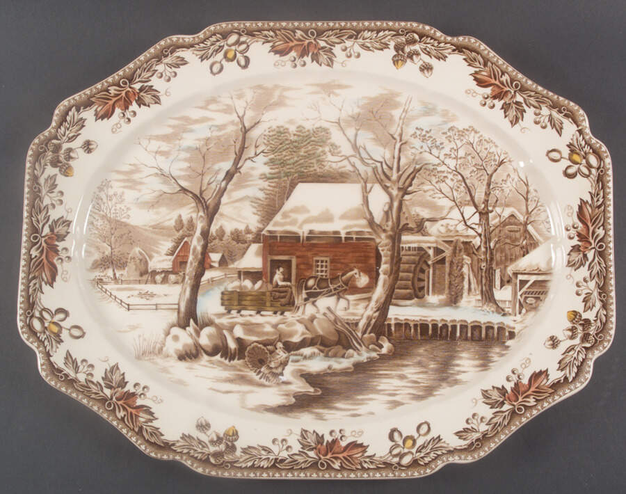 Country Life 20" Oval Serving Platter by Johnson Brothers-1