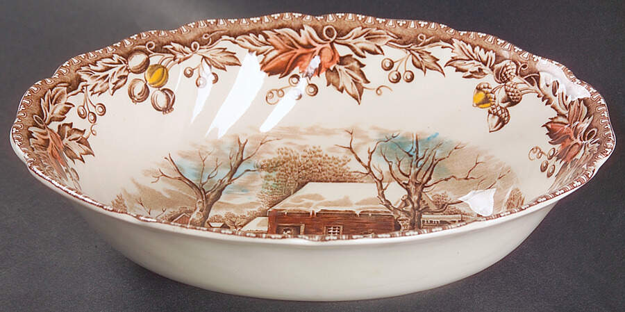 Country Life 9" Oval Vegetable Bowl by Johnson Brothers-1