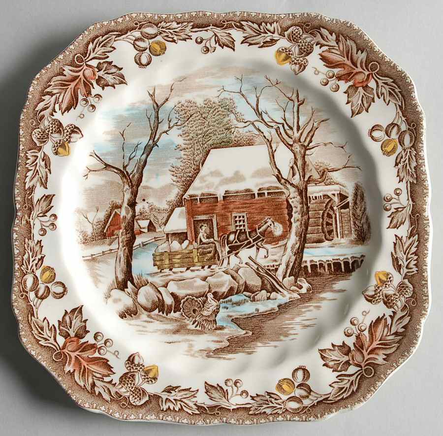 Country Life Square Salad Plate by Johnson Brothers-1