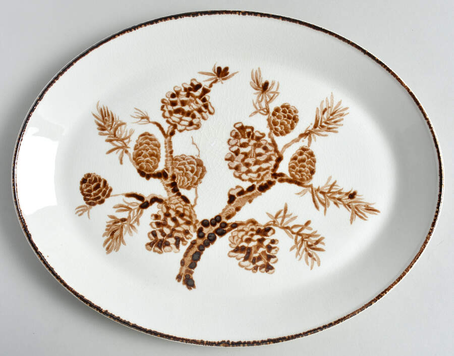Conifer 12" Oval Serving Platter by Johnson Brothers-1