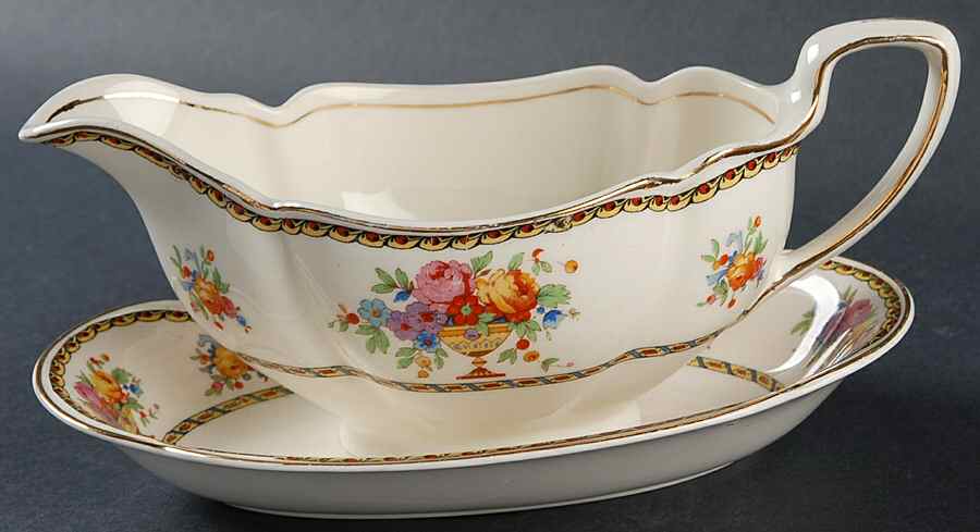 Coronado Gravy Boat & Underplate/Relish by Johnson Brothers-1