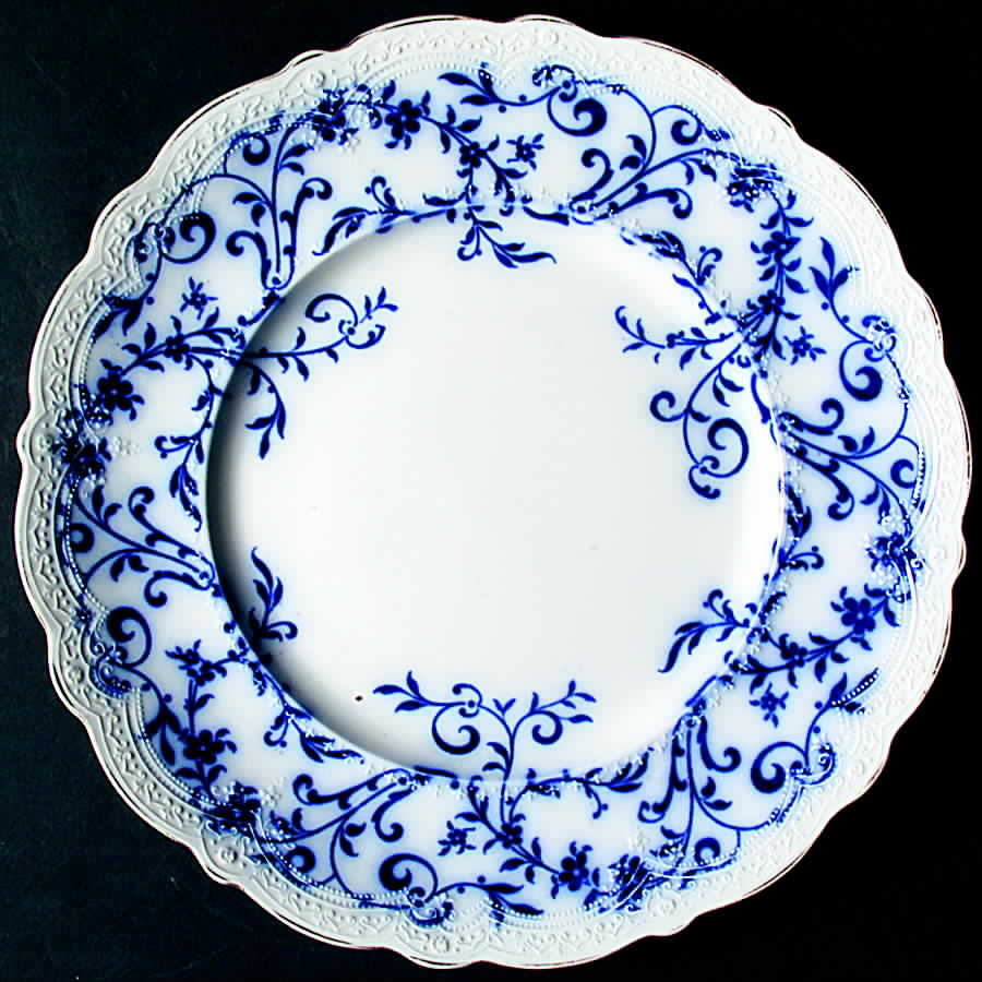 Coral (Flow Blue) Dinner Plate by Johnson Brothers-1