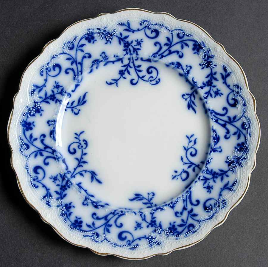Coral (Flow Blue) Salad Plate by Johnson Brothers-1