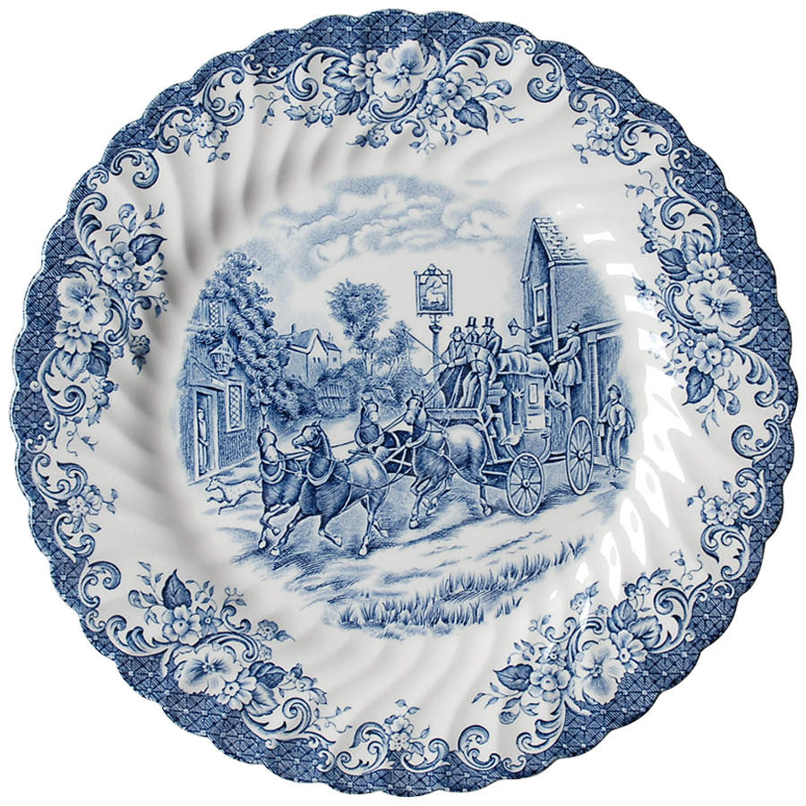 Coaching Scenes Blue Dinner Plate by Johnson Brothers-1