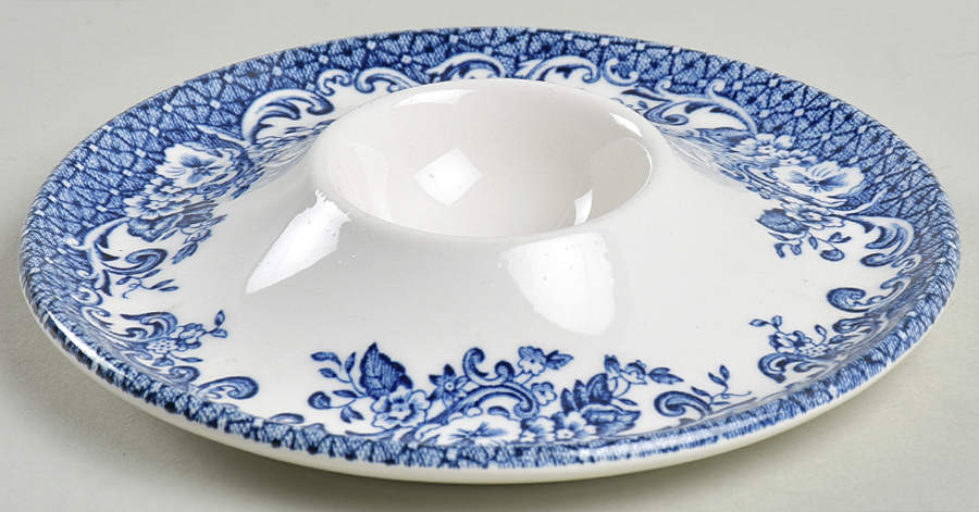 Coaching Scenes Blue Egg Holder by Johnson Brothers-1