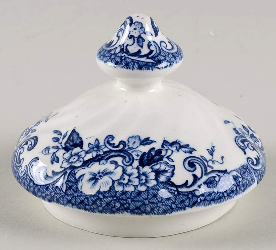 Coaching Scenes Blue Lid for Sugar Bowl by Johnson Brothers-1