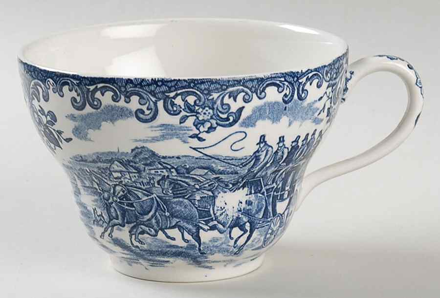 Coaching Scenes Blue Jumbo Cup by Johnson Brothers-1