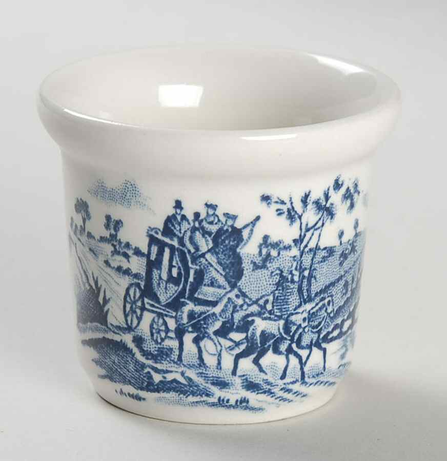 Coaching Scenes Blue Single Egg Cup by Johnson Brothers-1