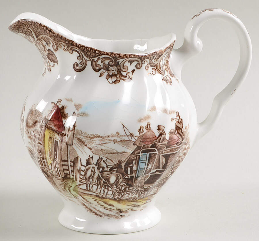 Coaching Scenes Brown Multicolor Creamer by Johnson Brothers-1