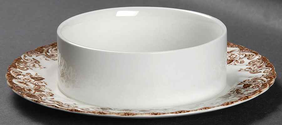 Coaching Scenes Brown Multicolor Round Butter No Lid by Johnson Brothers-1