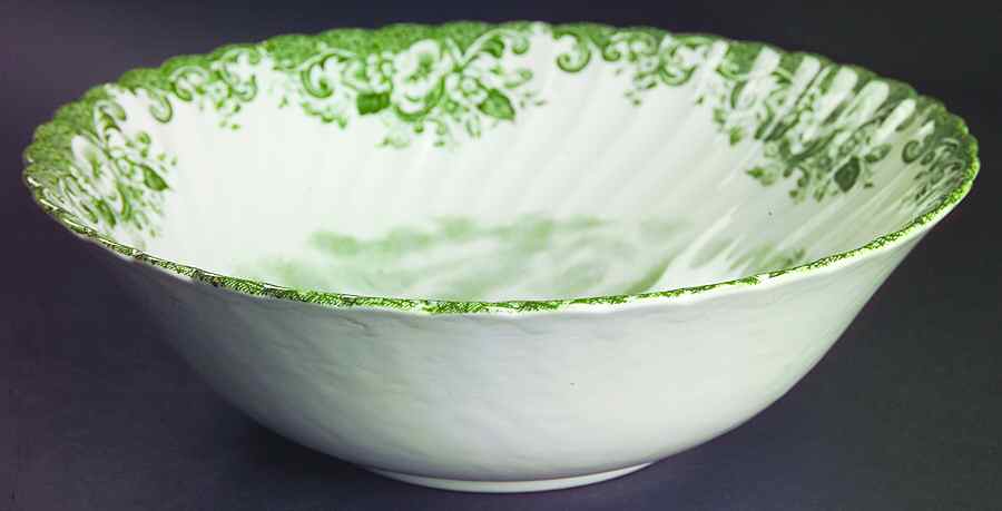 Coaching Scenes Green 10" Large Salad Serving Bowl by Johnson Brothers-1