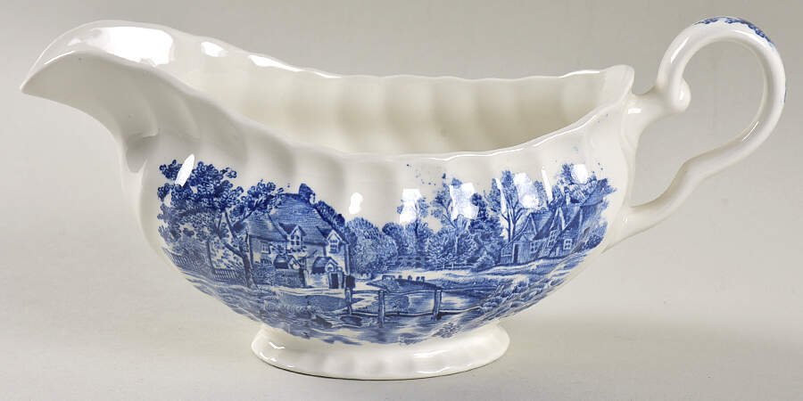Cotswold Blue Gravy Boat by Johnson Brothers-1