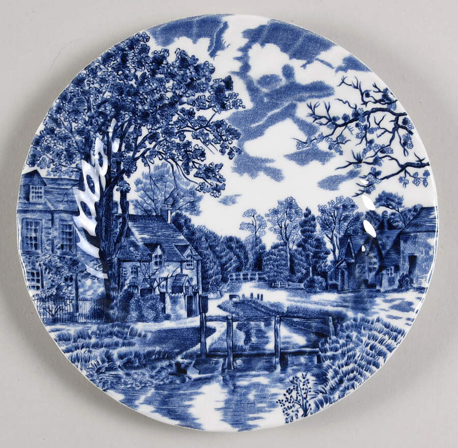 Cotswold Blue Dessert/Pie Plate by Johnson Brothers-1