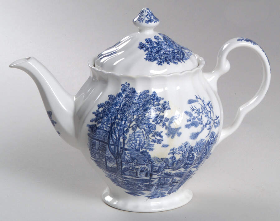 Cotswold Blue Teapot & Lid by Johnson Brothers-1