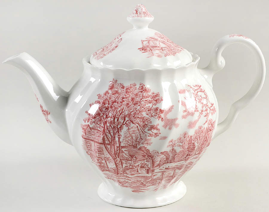Cotswold Pink Teapot & Lid by Johnson Brothers-1