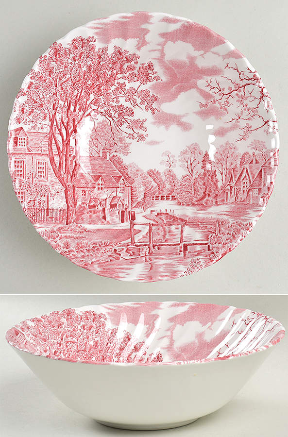 Cotswold Pink 8" Round Vegetable Bowl by Johnson Brothers-1