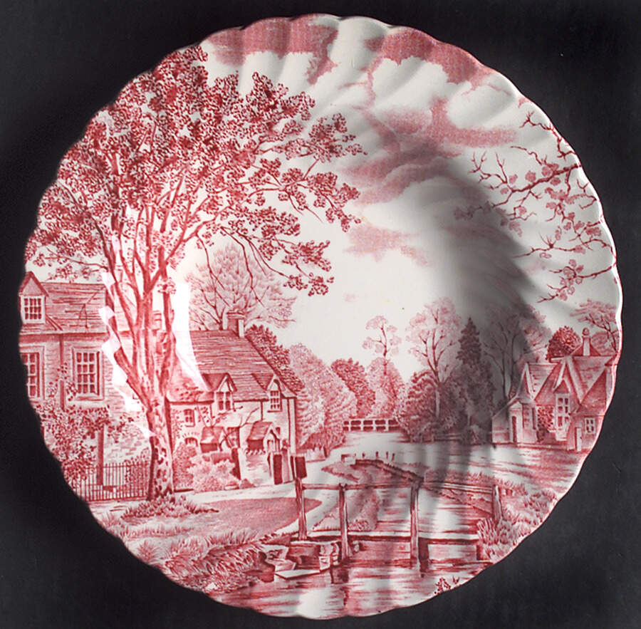 Cotswold Pink Rim Soup Bowl by Johnson Brothers-1