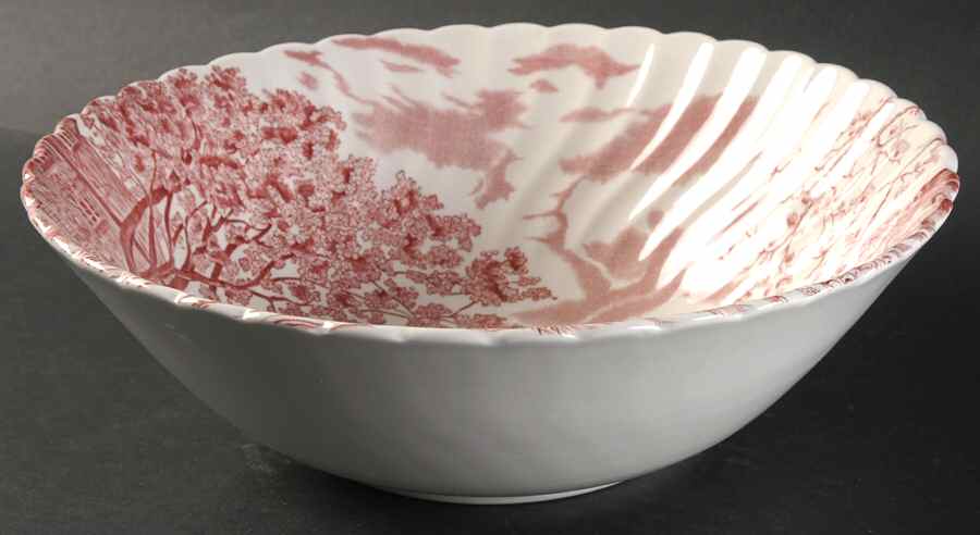 Cotswold Pink 10" Large Salad Serving Bowl by Johnson Brothers-1