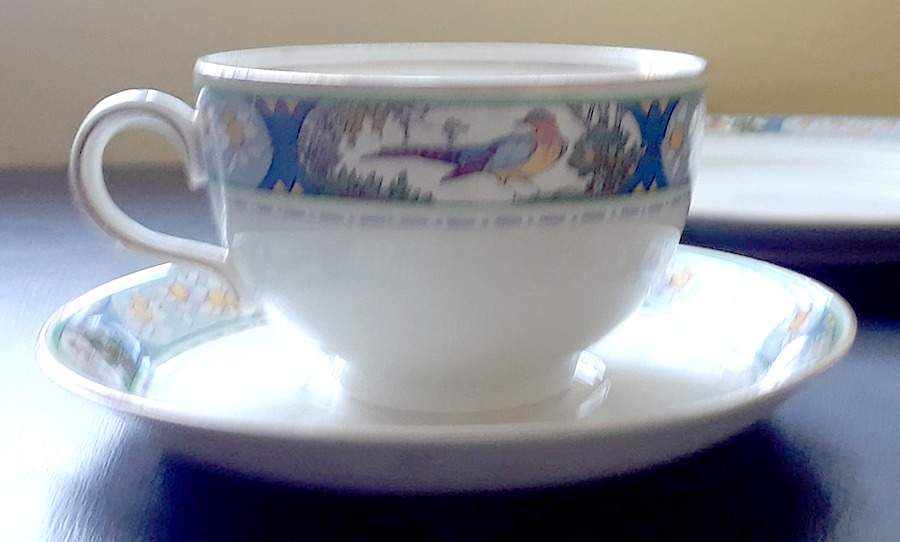 Cowes Footed Cup & Saucer Set by Johnson Brothers-1