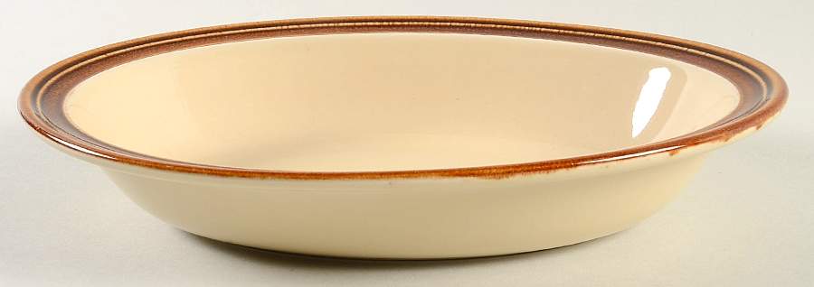 Creme Caramel 10" Oval Vegetable Bowl by Johnson Brothers-1