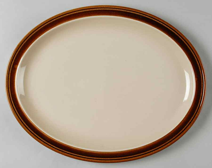 Creme Caramel 13" Oval Serving Platter by Johnson Brothers-1