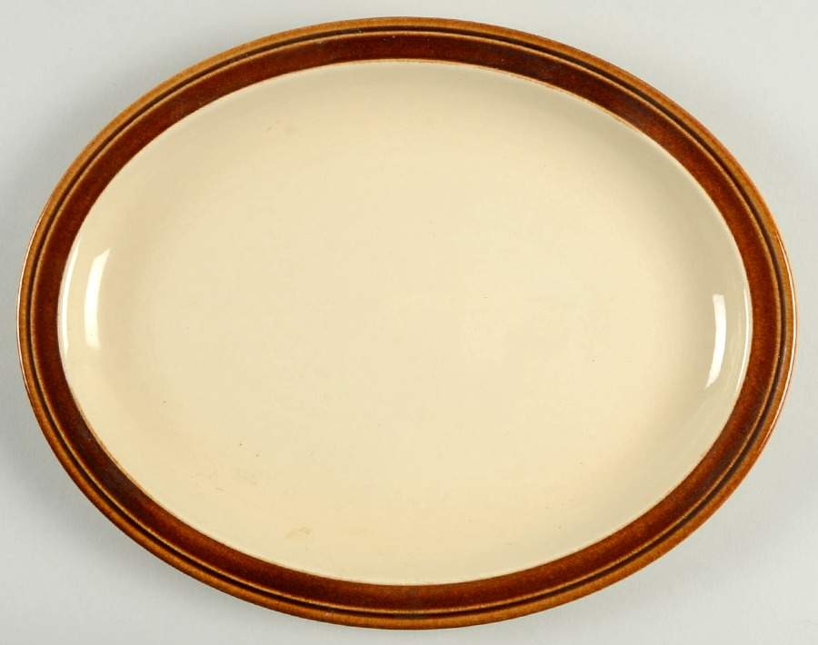 Creme Caramel 12" Oval Serving Platter by Johnson Brothers-1