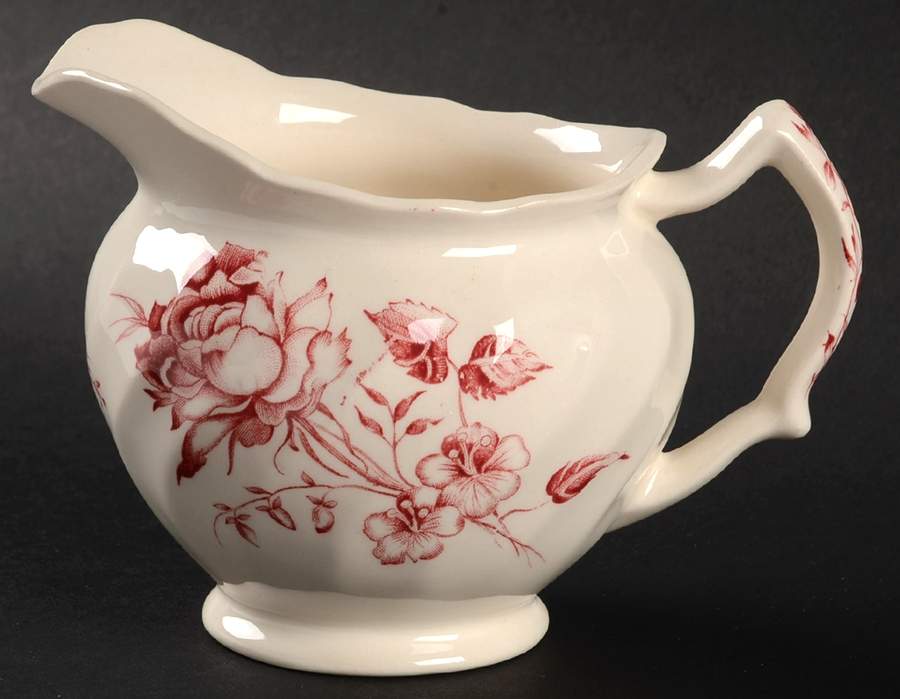 Day In June Burgundy Creamer by Johnson Brothers-1