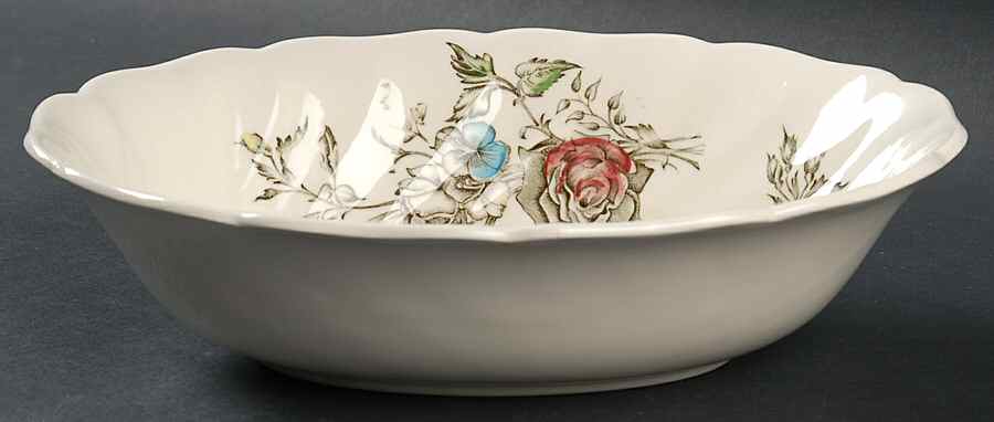 Day In June Multicolor 9" Oval Vegetable Bowl by Johnson Brothers-1