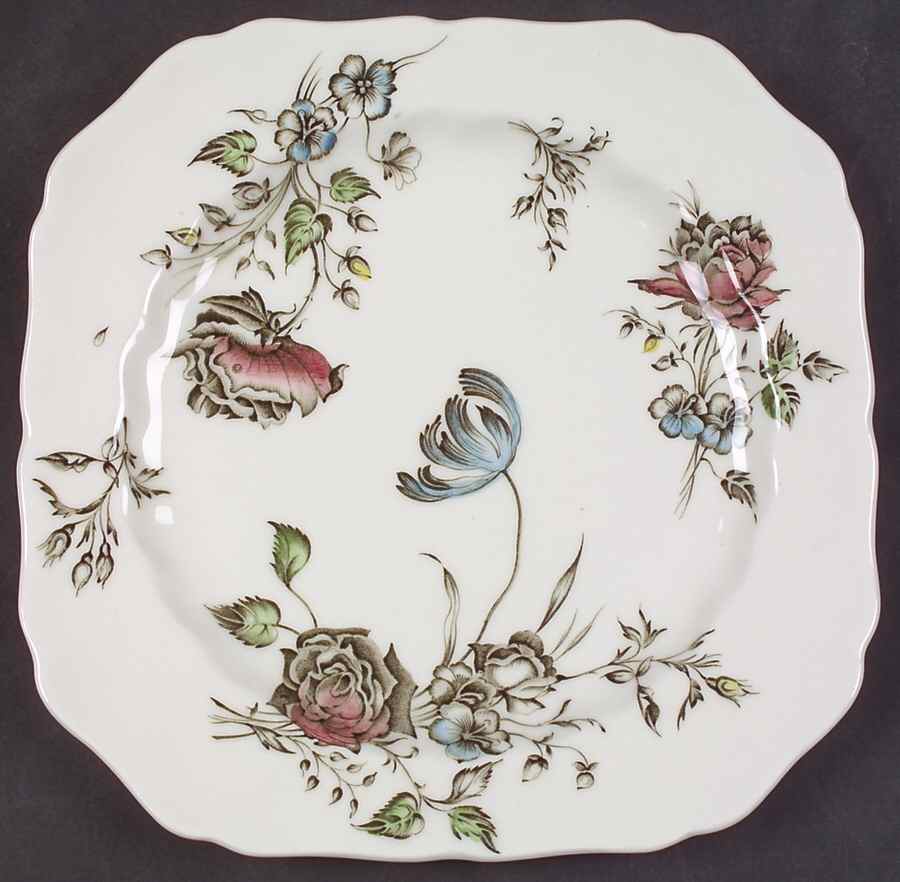 Day In June Multicolor Square Salad Plate by Johnson Brothers-1