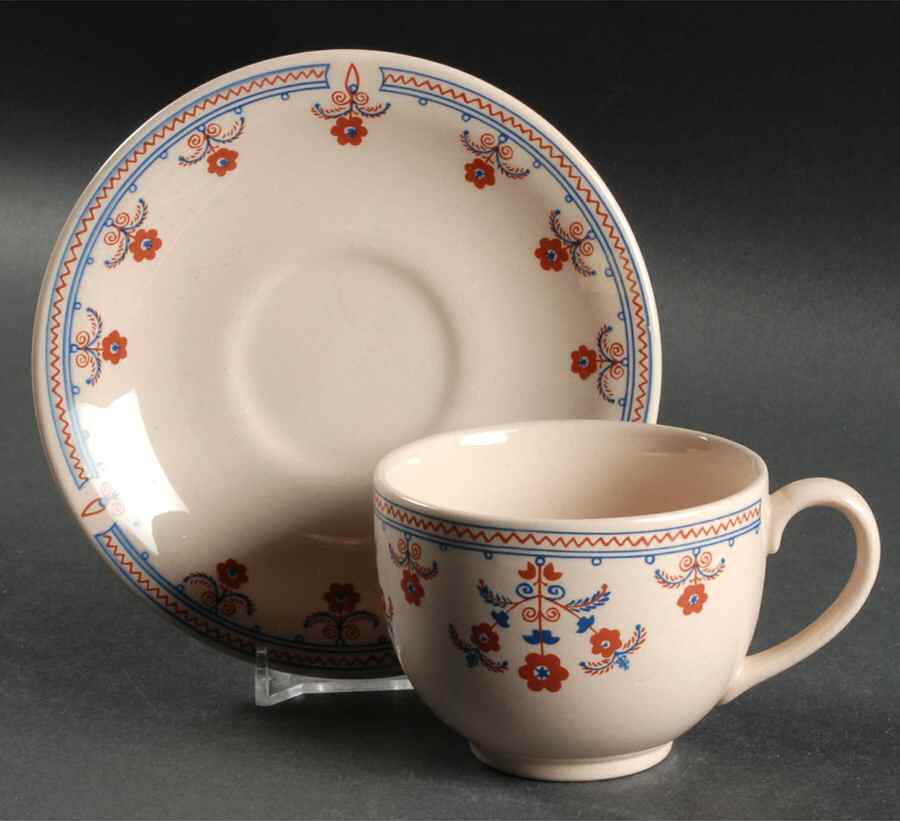 Danube Flat Cup & Saucer Set by Johnson Brothers-1