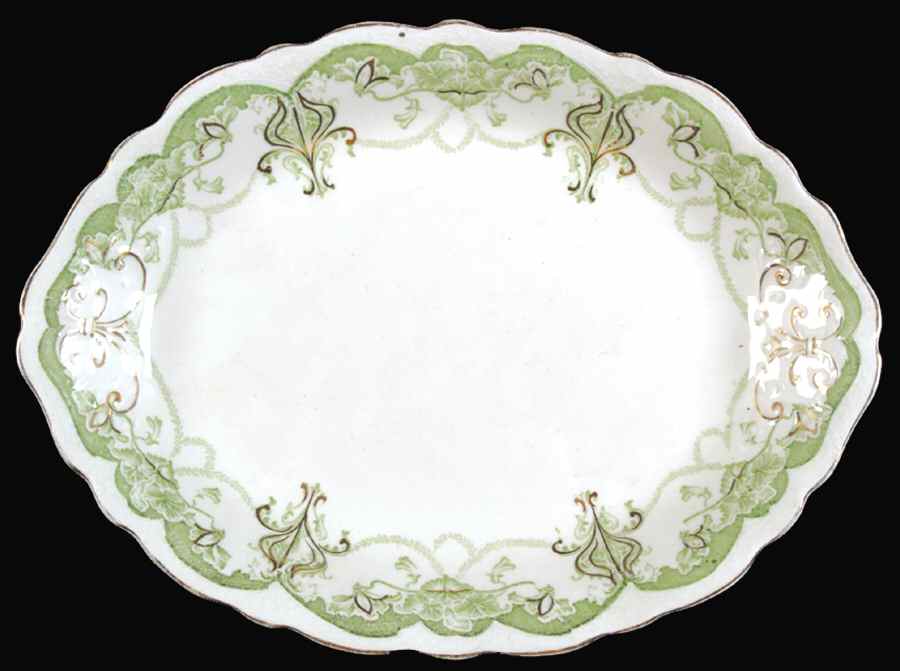 Dartmouth Green 11" Oval Serving Platter by Johnson Brothers-1