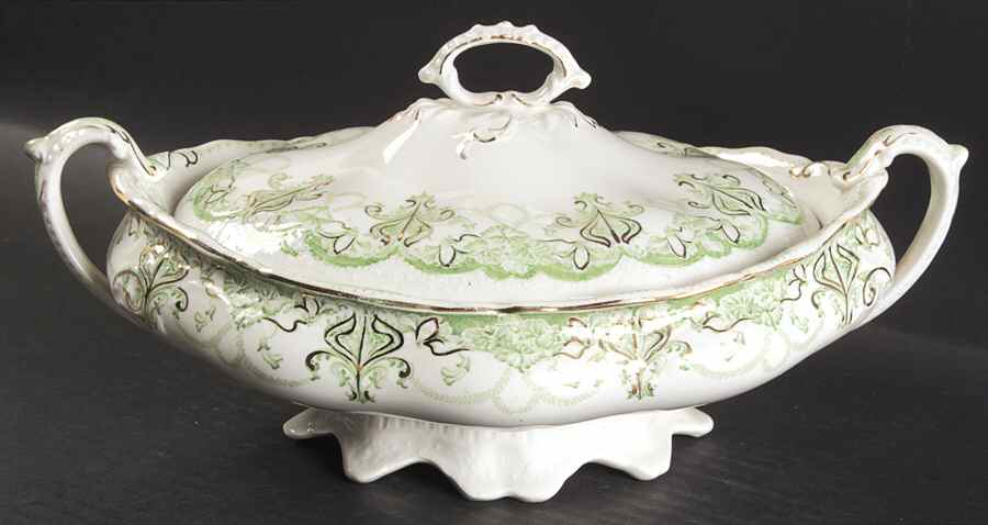 Dartmouth Green Oval Covered Vegetable by Johnson Brothers-1