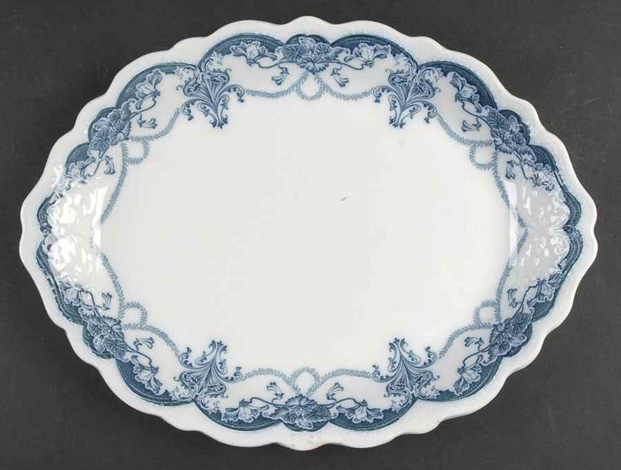 Dartmouth Flow Blue 14" Oval Serving Platter by Johnson Brothers-1