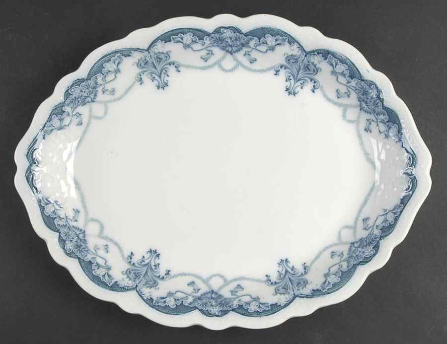 Dartmouth Flow Blue 16" Oval Serving Platter by Johnson Brothers-1