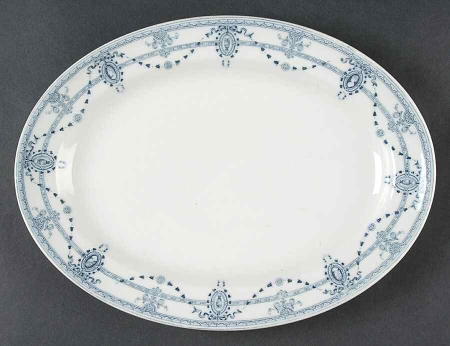 Davenport (No Trim) 12" Oval Serving Platter by Johnson Brothers-1