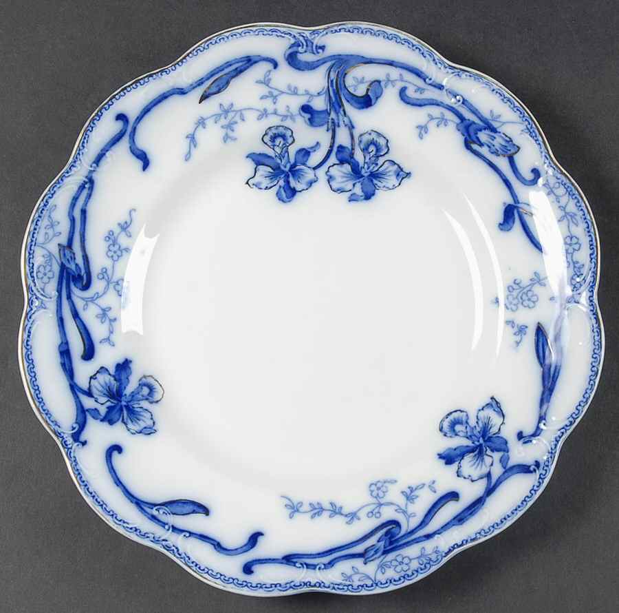 Delmonte (Flow Blue, Gold Accent) Dinner Plate by Johnson Brothers-1