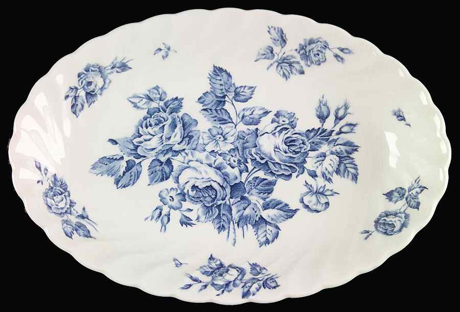 Devon Sprays Blue Underplate for Gravy Boat by Johnson Brothers-1