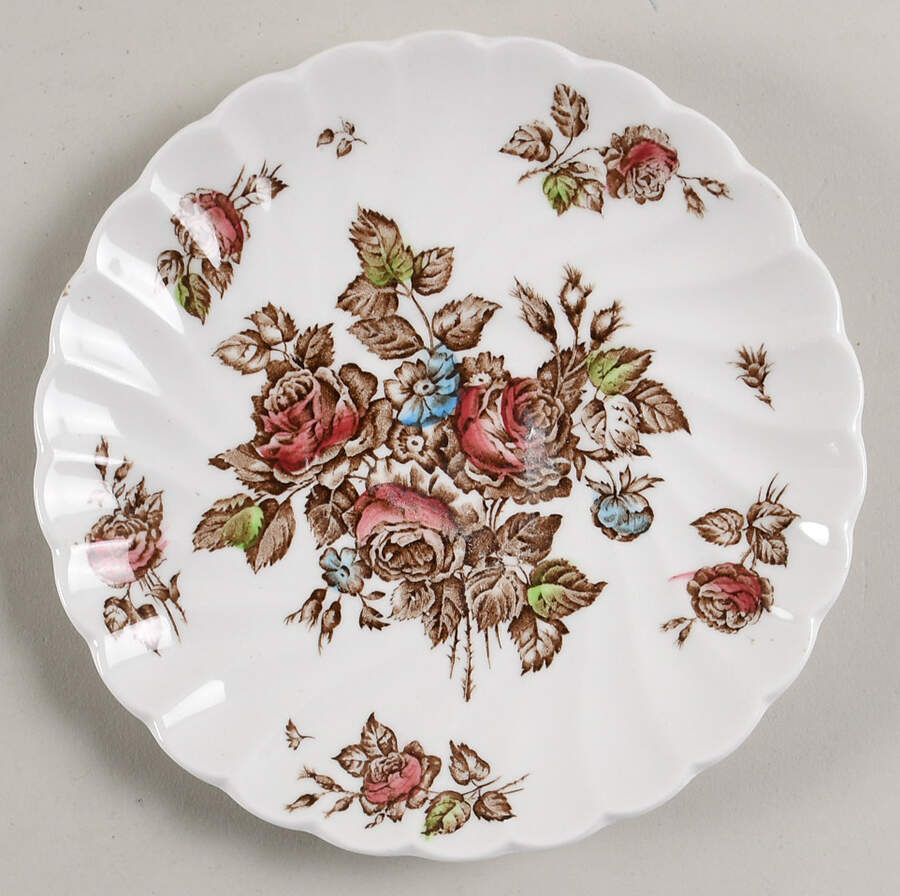Devon Sprays Brown Multicolor Saucer by Johnson Brothers-1