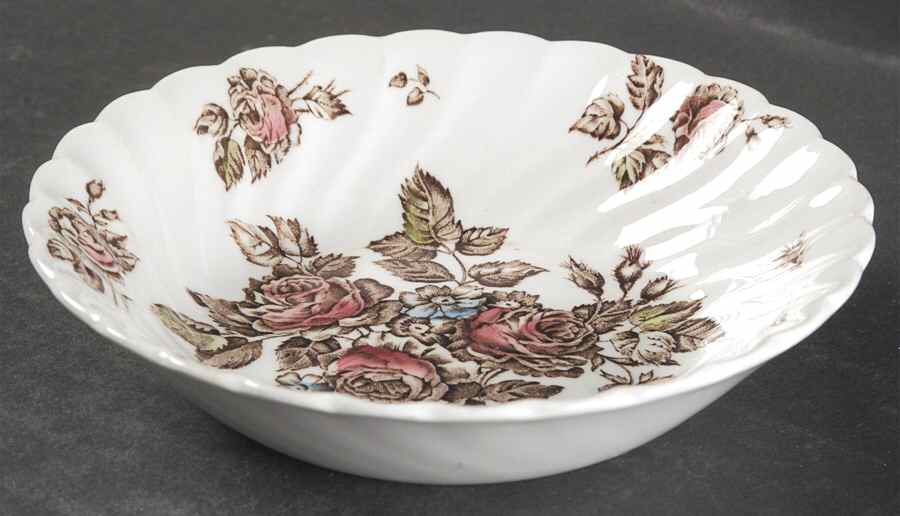 Devon Sprays Brown Multicolor Fruit/Dessert (Sauce) Bowl by Johnson Brothers-1