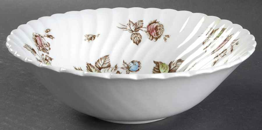 Devon Sprays Brown Multicolor 8" Round Vegetable Bowl by Johnson Brothers-1