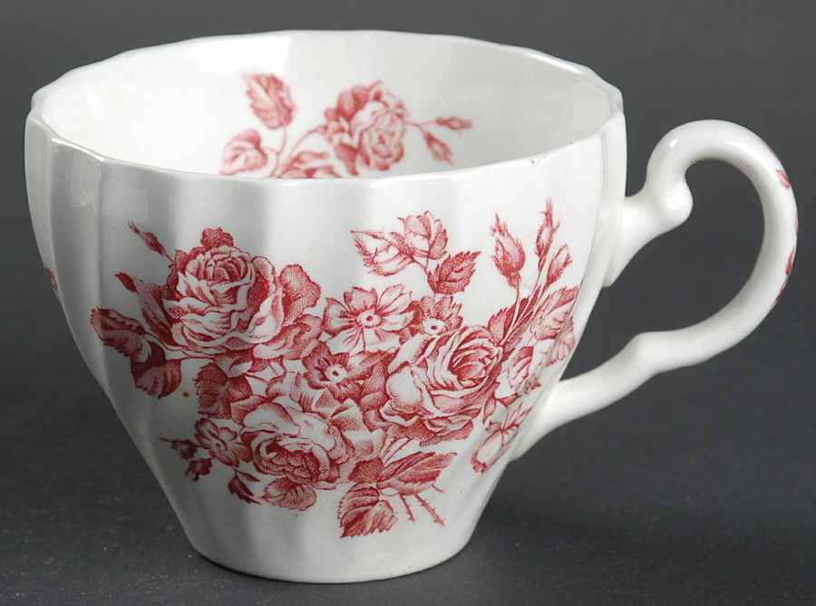 Devon Sprays Pink Flat Cup by Johnson Brothers-1
