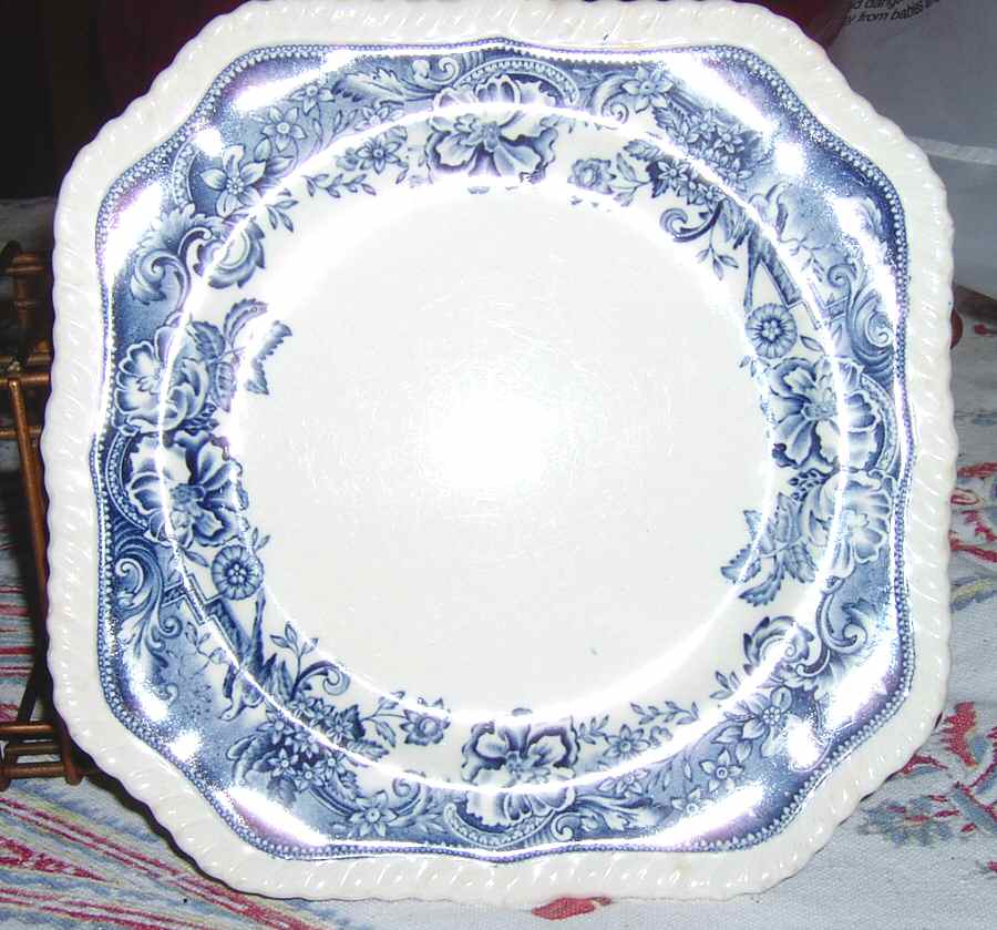 Devonshire Blue Square Salad Plate by Johnson Brothers-1