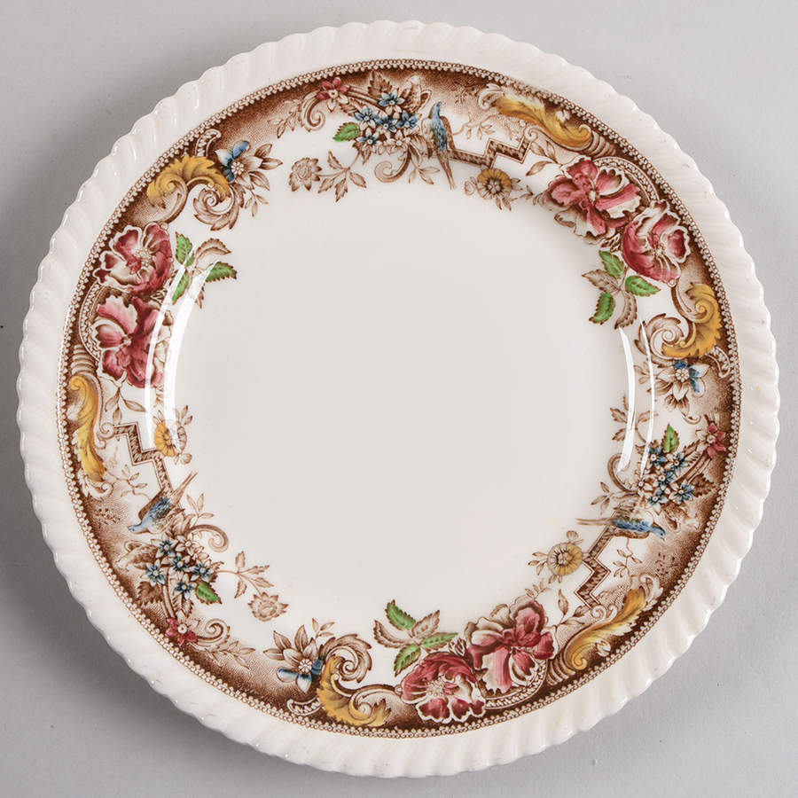 Devonshire Brown Multicolor Salad Plate by Johnson Brothers-1