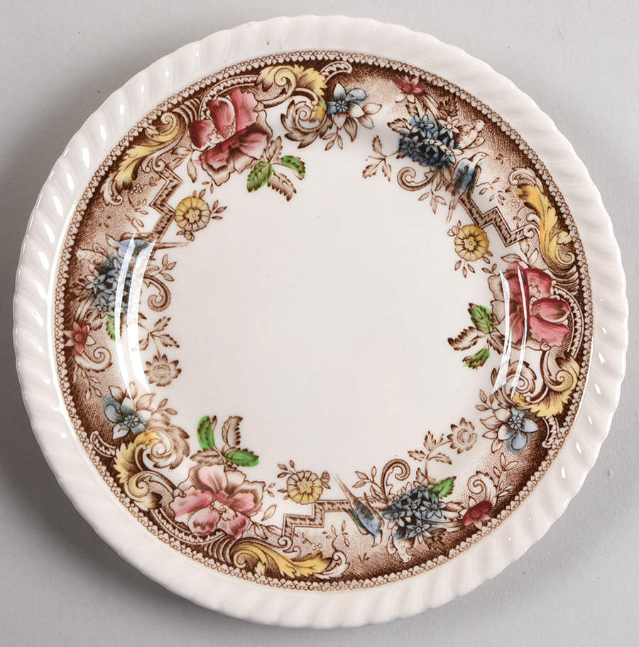 Devonshire Brown Multicolor Bread & Butter Plate by Johnson Brothers-1
