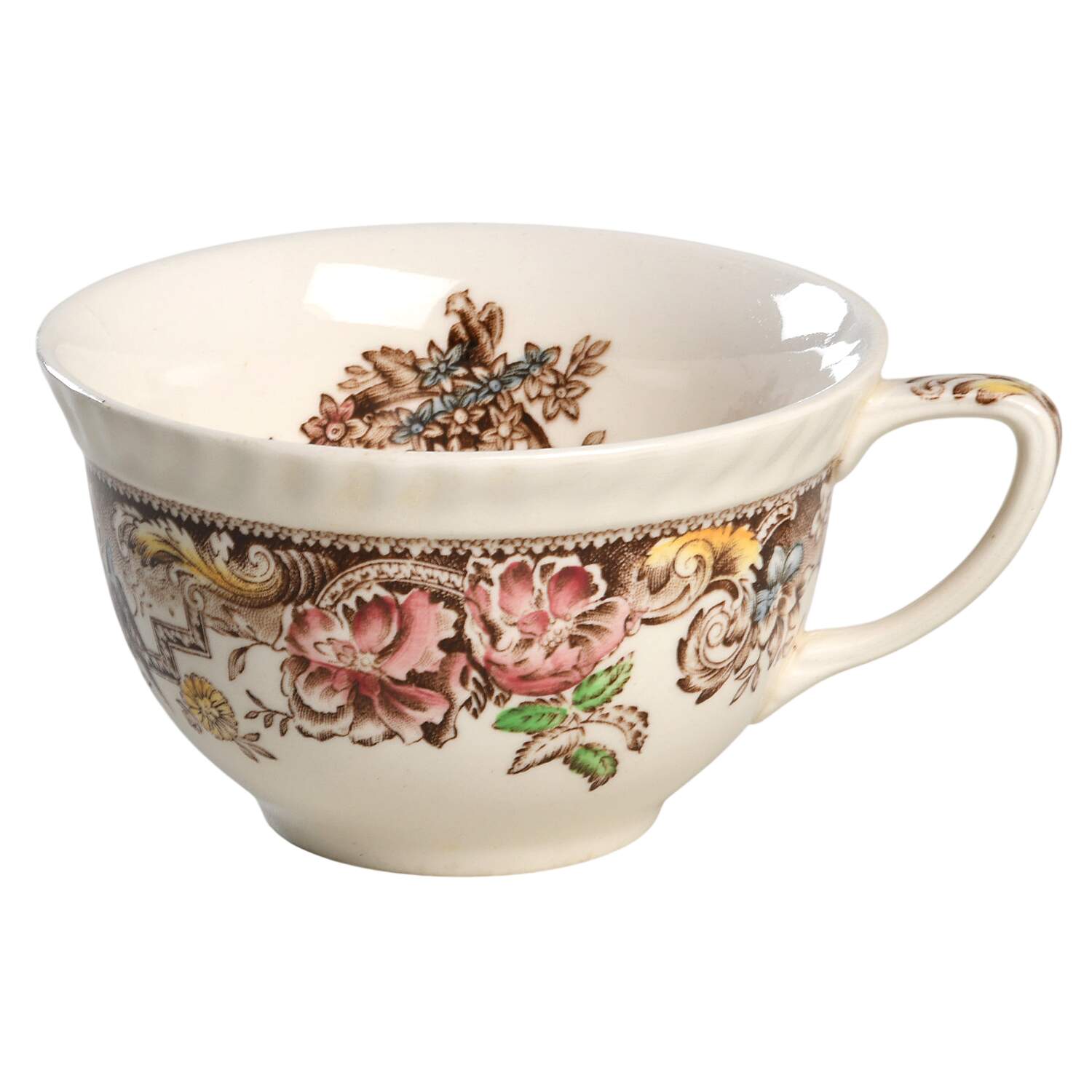 Devonshire Brown Multicolor Flat Cup by Johnson Brothers-1