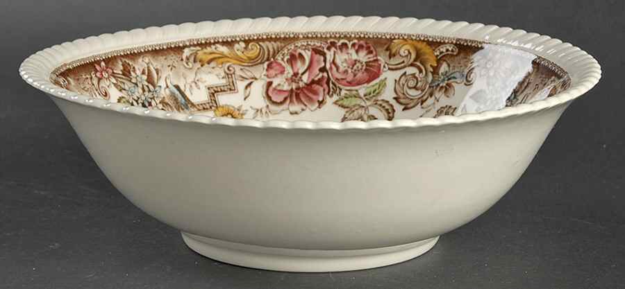 Devonshire Brown Multicolor 8" Round Vegetable Bowl by Johnson Brothers-1