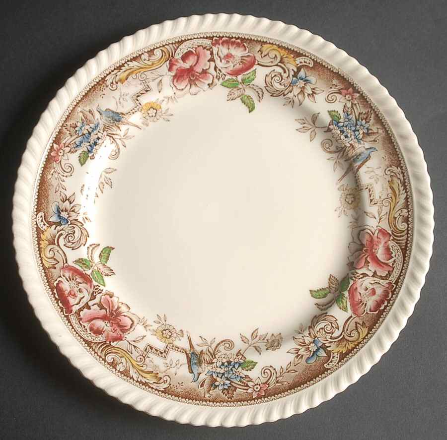 Devonshire Brown Multicolor Luncheon Plate by Johnson Brothers-1