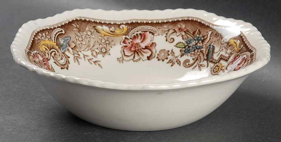Devonshire Brown Multicolor Square Cereal Bowl by Johnson Brothers-1