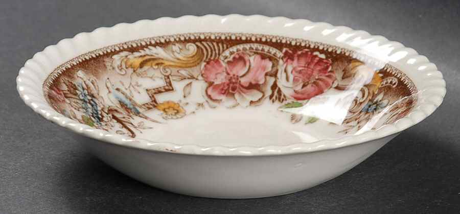 Devonshire Brown Multicolor Fruit/Dessert (Sauce) Bowl by Johnson Brothers-1